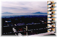 Beautiful views of the mountains on clear days